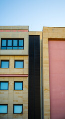 The beautiful Colored Business office building in Limassol in Cyprus