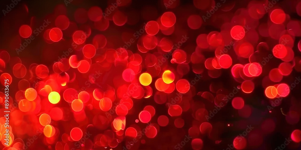 Poster red bokeh abstract background