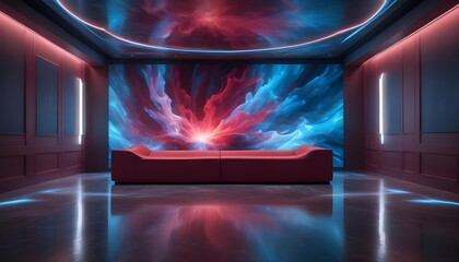 Photo interior modern design room 3d illustration