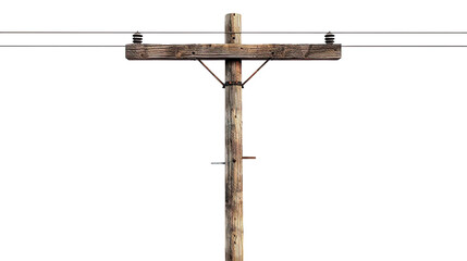 Obraz premium Electric pole transparent background