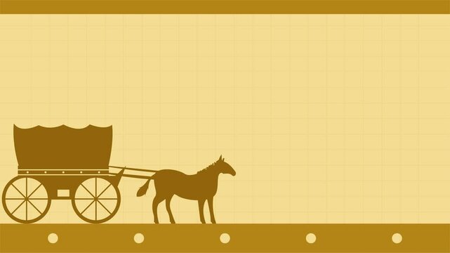 Pioneer Day With Horse Cart 4k Animation