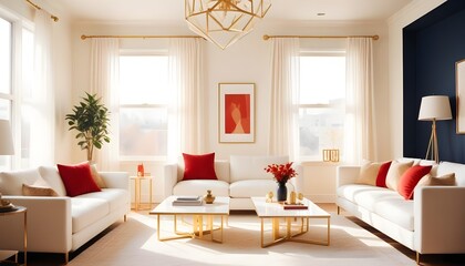 Obraz premium Photo interior modern design room 3d illustration