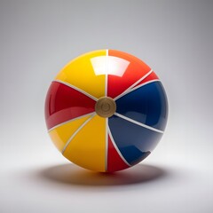 Obraz premium Beach ball 3D ball isolated on white. 3D rendered illustration.