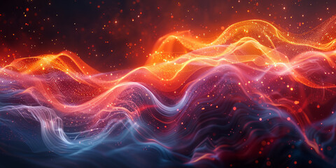 Fototapeta premium Energy Light Lines Flow.generative ai