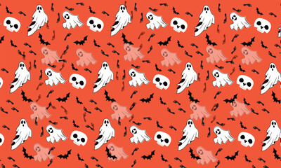 halloween seamless background pattern happy halloween ghost wallpaper pattern 