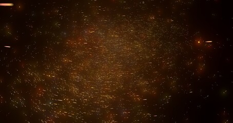 A dynamic swirl of vibrant lights