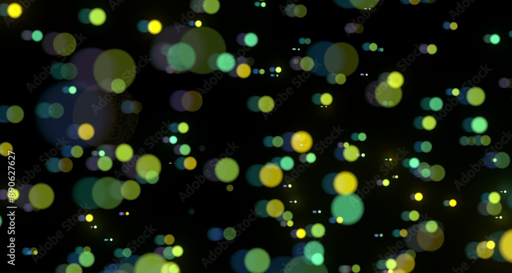Poster image of colorful light trails with motion blur effect