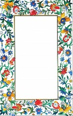 Obraz premium frame with flowers