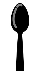 Spoon, black spoon illustration, spoon design