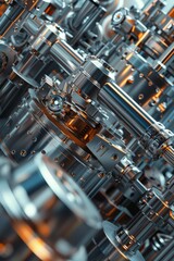 Ultra sharp 3D visualization Industry 4.0 showcasing robotics and automation integration