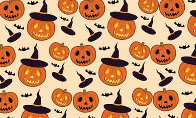 pumpkin background wallpaper halloween pattern 