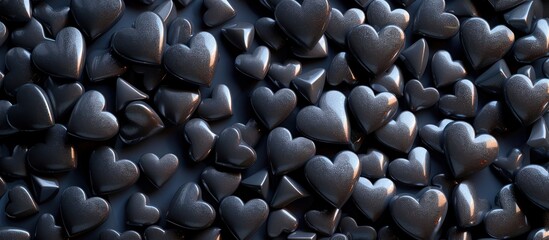Fototapeta premium A Field of Black Hearts