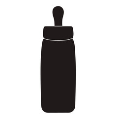 baby bottle with nipple vector icon