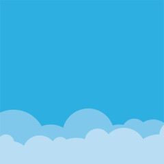 Cloud border and background element design vector