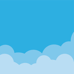 Cloud border and background element design vector