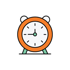 Clock icon design with white background stock illustration
