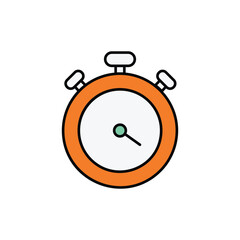 Time icon design with white background stock illustration