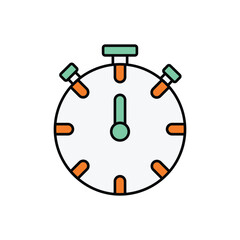 Time icon design with white background stock illustration