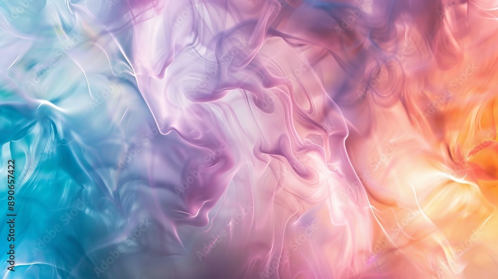 Canvas Prints a stunning abstract artwork capturing the ethereal blending of pastel hues, creating a soft and soot