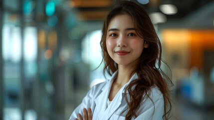 Fototapeta premium portrait cheerful of doctor