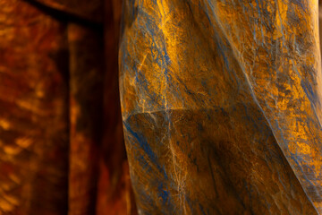 imagen detalle textura talla de madera con los detalles de la escultura y la textura de pintura 