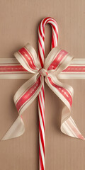 Traditional Festive Wrap - With Sweet Candy Cane Gift