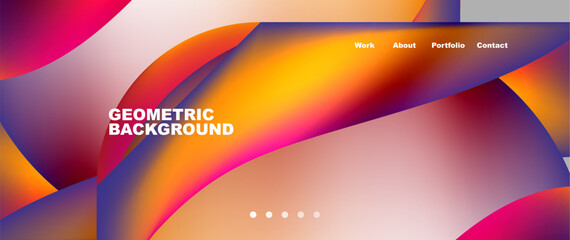 Fototapeta premium Bright multicolored geometric abstract shapes. Minimal trendy simplicity concept. Modern overlapping forms