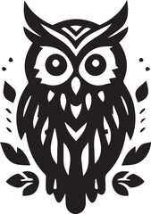 Owl icon isolated on a white background. Owl logo illustration.