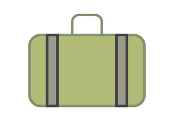 Maleta verde de mano de viaje