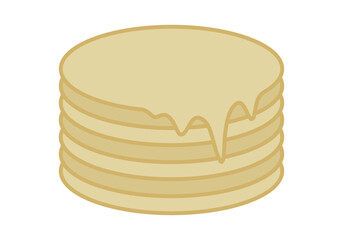 Tortitas dulces apiladas para desayunar