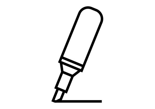 recommend clip art: Icono negro de rotulador marcador 