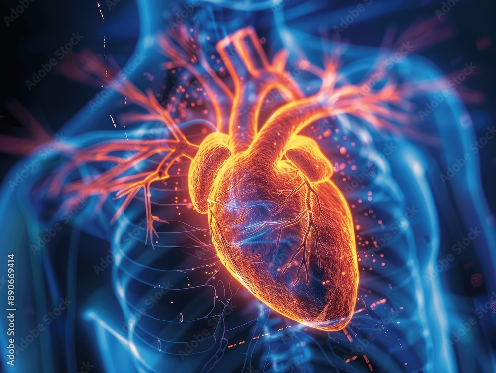Aufkleber dynamic visual of circulatory indications and chances, emphasizing the probability of developing car