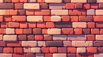 Fototapeta premium Close-Up Shot of Vintage Brick Wall Masonry Work in Flat Design