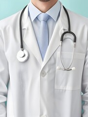 Portrait of a Focused and Confident Medical Professional in a Clinical Setting