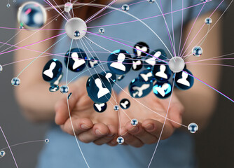 Abstract technology group and data