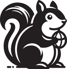 Squirrel icon isolated on a white background. Squirrel logo illustration.