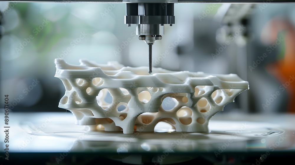 Poster 3d printing process in action: a detailed view