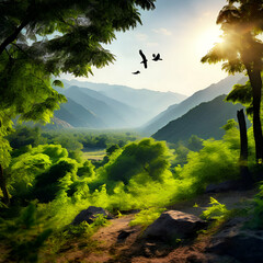 Obraz premium landscape in the mountains