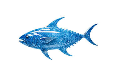 Blue Tuna Fish Illustration