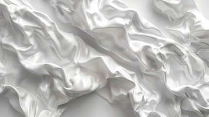 Fototapeta premium Abstract White Fabric Drapery