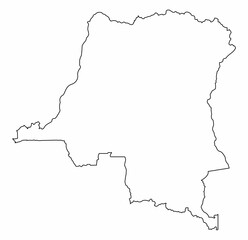 Democratic Republic of the Congo outline map