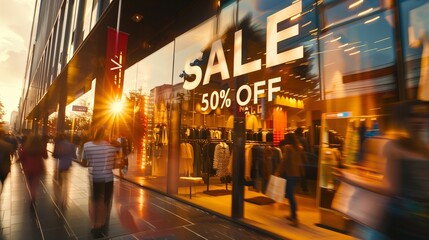 Bright and vibrant sale banner showcasing the best seasonal offers. Perfect for attracting customers to your store with eye-catching discounts and deals.