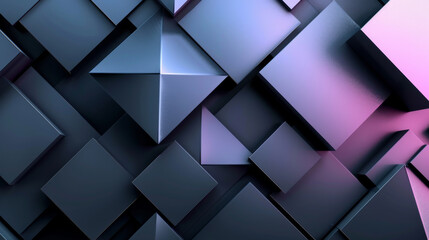 Obraz premium Intricate geometric shapes with a blend of metallic tones create a modern, sleek design, epitomizing innovation and structured aesthetic.