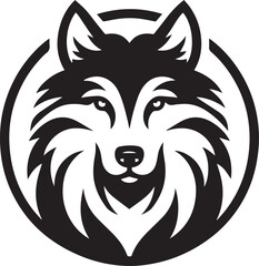 Fototapeta premium Wolf vector icon isolated on a white background. Wolf logo illustration.