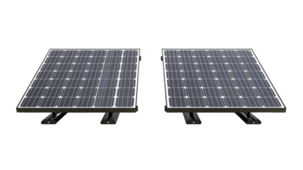 Electric Solar cell isolated on transparent background or PNG file. Solar energy. Environmental theme. Green energy concept.