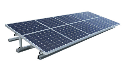 Electric Solar cell isolated on transparent background or PNG file. Solar energy. Environmental theme. Green energy concept.