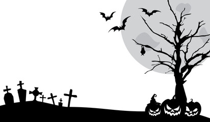 Halloween Background vector. Illustration halloween day background