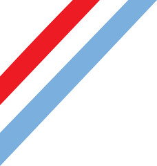 Luxembourg Flag Tilted