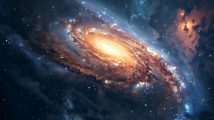 Obraz premium Spiral Galaxy in the Vastness of Space