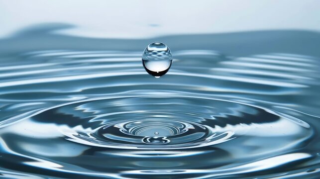Photograph the surface tension of water on a smooth surface